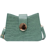 Retro Crocodile Pattern Shoulder Bags For Women PU Leather