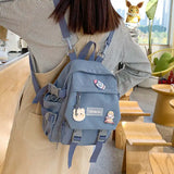 Small Women's Backpack Girls School Bag Waterproof Nylon Japanese Casual