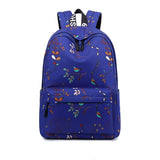 Forest Print Middle School Backpack - Waterproof Polyester Bag