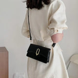 Retro Casual Lady Handbag Shoulder Bag PU Leather Small Square Bag
