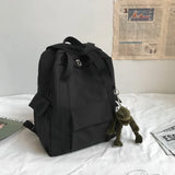 Waterproof Nylon Backpack for Teenage Girl School Bag
