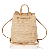 Straw Backpack Bucket Bag Tassel Shoulder Women's Bag