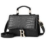 Stone Pattern Shoulder Bags Crossbody Handbag Flap Small Top-handle Bag