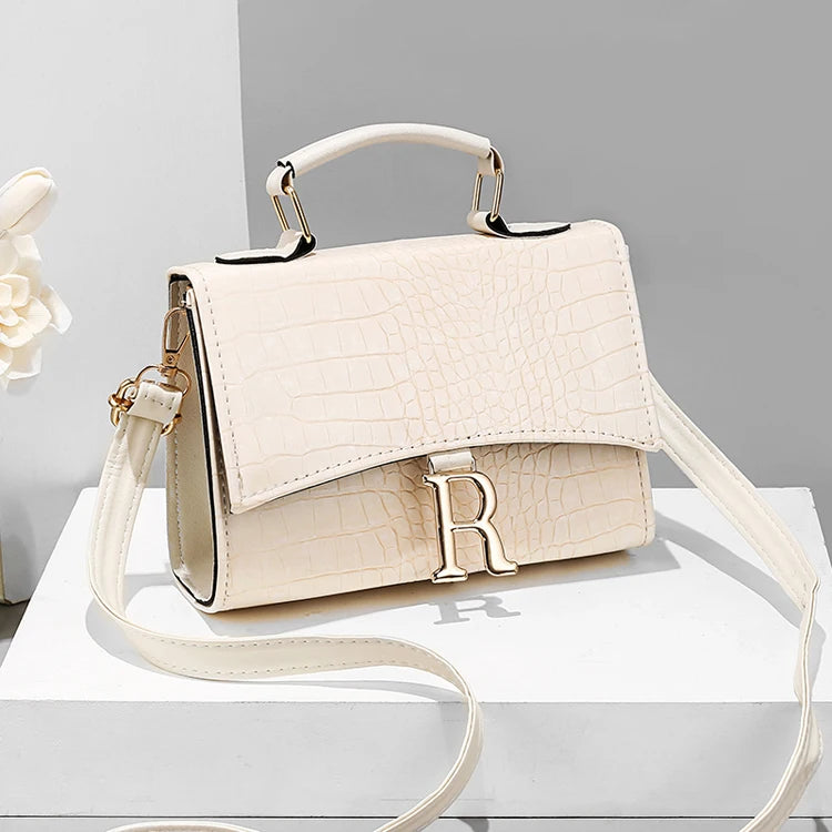 Stone Pattern Shoulder Bags Crossbody Handbag Flap Small Top-handle Bag