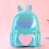 Sequin Unicorn Schoolbag, Large Capacity Backpack