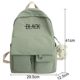 Women Backpack Harajuku Cotton Fabric School Bag Girl Book Lady Bag