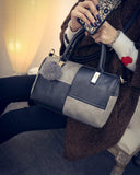 Furry Ball Stitching Boston Bag Women's Handbag