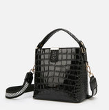 Summer Patent Leather Crocodile Pattern Shoulder Bag