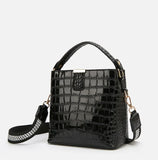Summer Patent Leather Crocodile Pattern Shoulder Bag