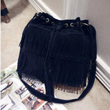 Tassels Bucket Shoulder Bag Large Size