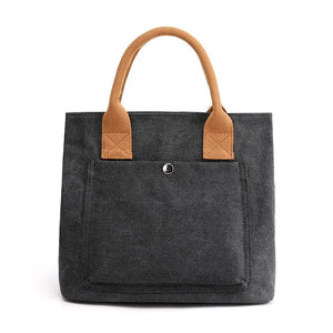 Women Canvas Shopping Tote Bag Foldable Reusable Casual Handbag