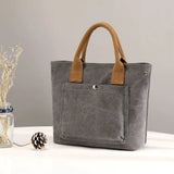 Women Canvas Shopping Tote Bag Foldable Reusable Casual Handbag