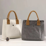 Women Canvas Shopping Tote Bag Foldable Reusable Casual Handbag