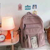 Summer Nylon Women Rucksack Double Shoulder Backpack for Teenager Girls