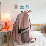 Summer Nylon Women Rucksack Double Shoulder Backpack for Teenager Girls