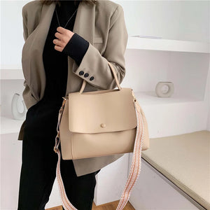 Large Capacity Handbags Women PU Shoulder Messenger Bag