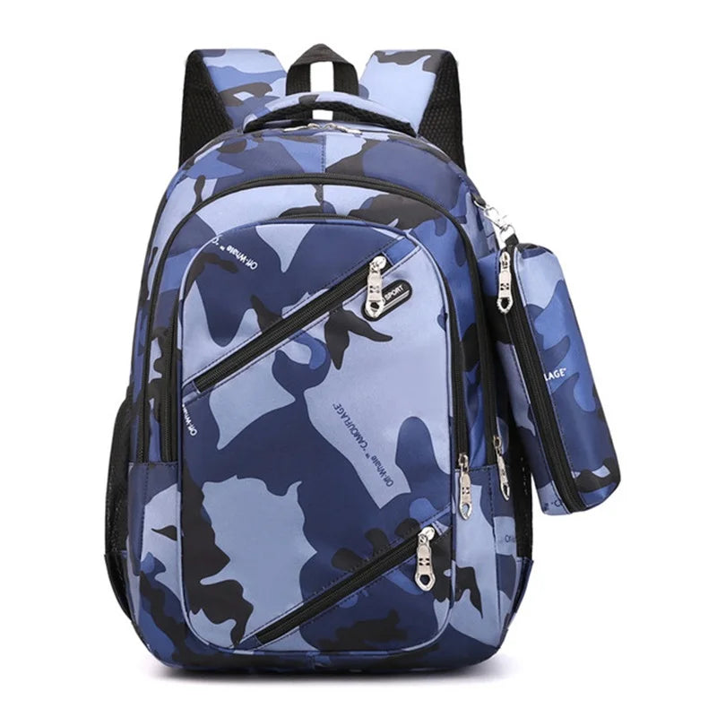 Camouflage Military School Bag for Teenage Boys Girls Backpack