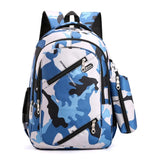 Camouflage Military School Bag for Teenage Boys Girls Backpack