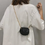 Chain Saddle Bag Net Red Ocean Style Shoulder Crossbody Mini Bag Women