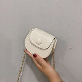 Chain Saddle Bag Net Red Ocean Style Shoulder Crossbody Mini Bag Women