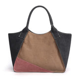Patchwork Canvas Bag Women Large Capacity Casual Commuter Shoulder Bags