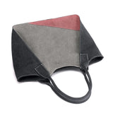 Patchwork Canvas Bag Women Large Capacity Casual Commuter Shoulder Bags