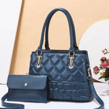Rhombus Ladies Shoulder Messenger Bag European American Bags Women 2-piece set