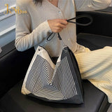 Vintage Large Capacity Women Shoulder Bag Space Pad Canvas Tote Female Handbags
