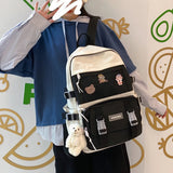 Waterproof Nylon School Backpack for Teenage Girls Large Capacity Bagpack