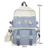 Waterproof Nylon School Backpack for Teenage Girls Large Capacity Bagpack