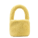 Winter Lamb Wool Bag Granular Vegetable Basket Soft Shoulder Bag