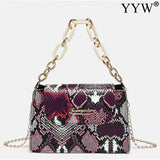 Snakeskin Clutch Bag For Wedding Party Mini Wallet Clutches Girls Gift