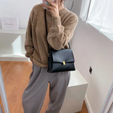 Leather Shoulder Bags Soft Flap Crossbody Handbags