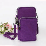 Women Hanging Neck Running Arm Phone Bag Crossbody Shoulder Pouch
