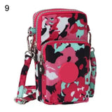 Women Hanging Neck Running Arm Phone Bag Crossbody Shoulder Pouch