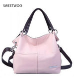 Women Messenger Bucket Bags Pu Leather Small Shoulder Ladies Girls Handbags