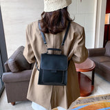 Women Mini Back Pack Travel High Bookbag School Bags for Teenage Girls PU Leathe