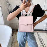Women Mini Back Pack Travel High Bookbag School Bags for Teenage Girls PU Leathe