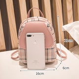 Plaid Mini Backpack Crossbody Bag for Teen Girls Shoulder Phone Purse