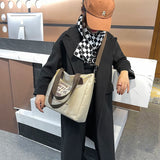 Nylon Shopping Shoulder Bag Large Capacity Handbag Tote For Girls