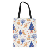 Fox Print Shoulder Canvas Bag for Women Travel Storage Pouch Daily Use