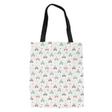 Fox Print Shoulder Canvas Bag for Women Travel Storage Pouch Daily Use