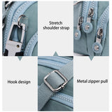 Canvas Shoulder Bag Casual Tote Handbag Zipper Crossbody