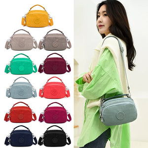 Canvas Shoulder Bag Casual Tote Handbag Zipper Crossbody