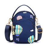 Embroidered Crossbody Zip Bag Multifunctional Handbag