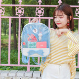 Women's School Bag for Teenage Girls Waterproof Leather Backpack
