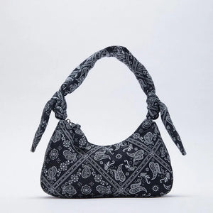 Women's Vintage Print Underarm Bag Handbag Tote