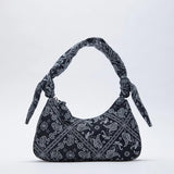 Women's Vintage Print Underarm Bag Handbag Tote