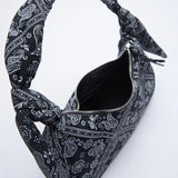 Women's Vintage Print Underarm Bag Handbag Tote