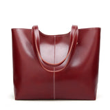 Oil Wax Pack Single Shoulder Bag Soft Handbag